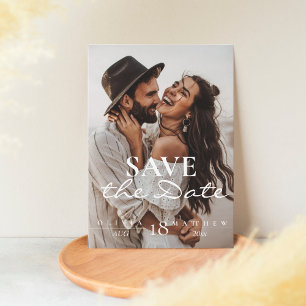 Moderne 2 Fotos Hochzeit retten Termine Save The Date
