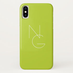 Moderne 2 Überschneidungen   Lime Green Case-Mate iPhone Hülle
