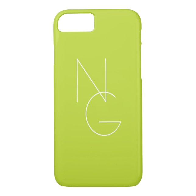 Moderne 2 Überschneidungen | Lime Green Case-Mate iPhone Hülle (Rückseite)
