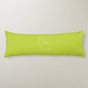 Moderne 2 Überschneidungen   Lime Green Seitenschläferkissen