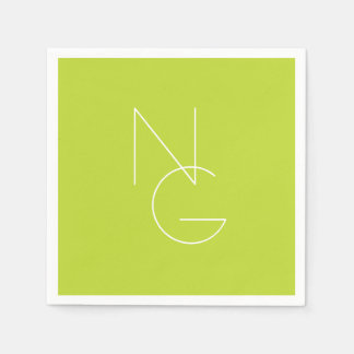 Moderne 2 Überschneidungen | Lime Green Serviette