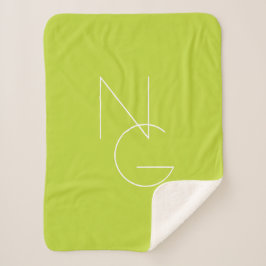 Moderne 2 Überschneidungen | Lime Green Sherpadecke