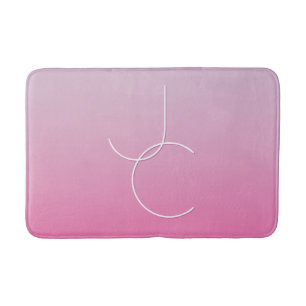 Moderne 2 Überschneidungen Pink Ombre Badematte