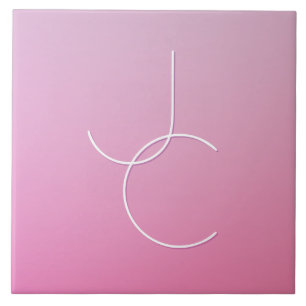 Moderne 2 Überschneidungen   Pink Ombre Fliese