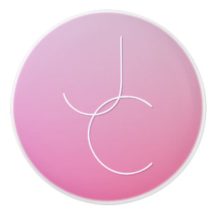 Moderne 2 Überschneidungen Pink Ombre Keramikknauf