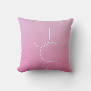 Moderne 2 Überschneidungen   Pink Ombre Kissen