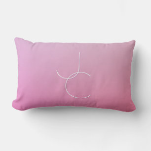 Moderne 2 Überschneidungen Pink Ombre Lendenkissen