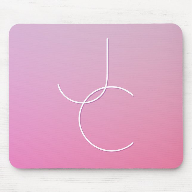Moderne 2 Überschneidungen | Pink Ombre Mousepad (Vorne)