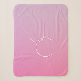 Moderne 2 Überschneidungen | Pink Ombre Sherpadecke