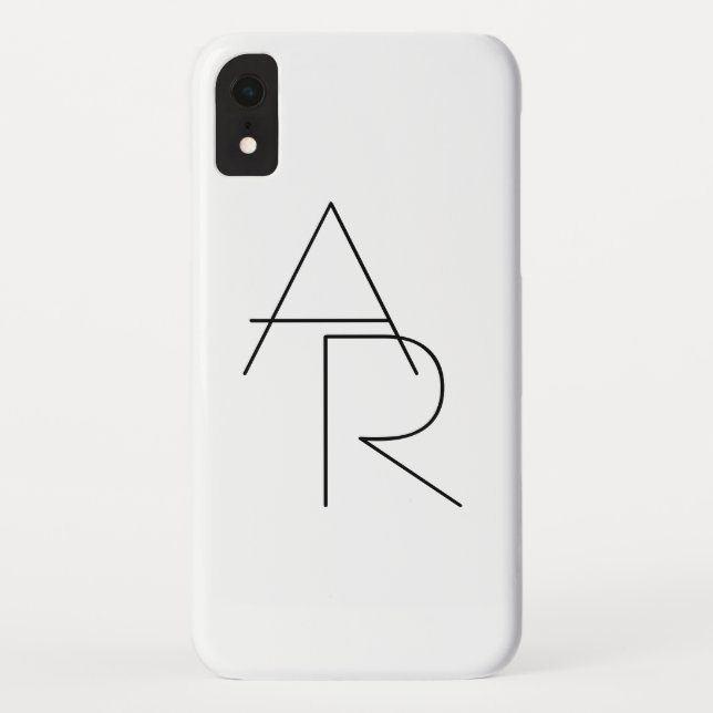 Moderne 2 Überschneidungen | Schwarz auf Weiß Case-Mate iPhone Hülle (Rückseite)