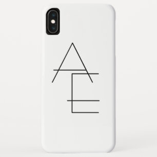 Moderne 2 Überschneidungen Schwarz auf Weiß Case-Mate iPhone Hülle