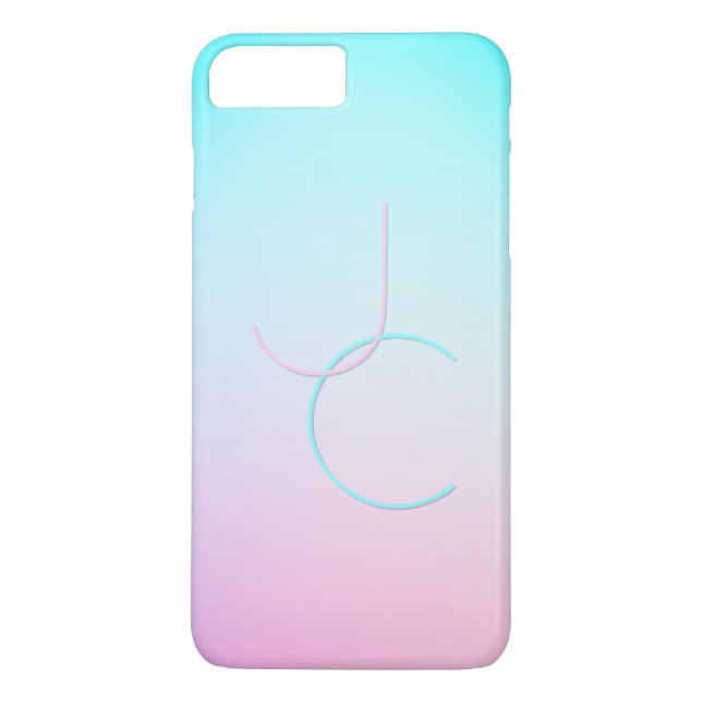 Moderne 2 Überschneidungen | Türkisches Rosa Case-Mate iPhone Hülle (Rückseite)