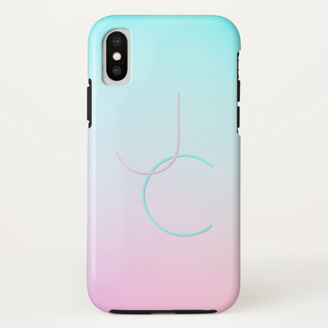 Moderne 2 Überschneidungen | Türkisches Rosa Case-Mate iPhone Hülle (Rückseite)