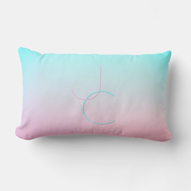 Moderne 2 Überschneidungen | Türkisches Rosa Lendenkissen (Vorderseite)