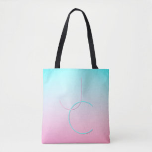 Moderne 2 Überschneidungen Türkisches Rosa Tasche