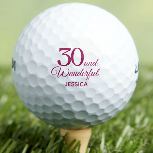 Moderne 30. Geburtstagsbälle Party mit schlichten Golfball