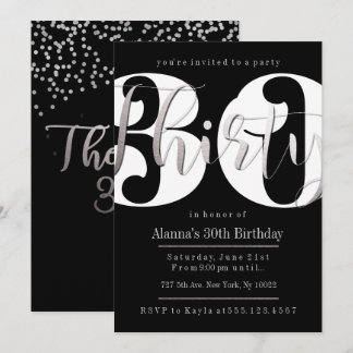 Moderne 30. Geburtstagseinladungen Einladung