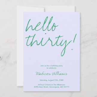 Moderne 30. Geburtstagsfeier Einladung