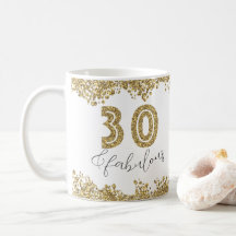 Moderne 30 und prächtige Gold Gitter Personalisier
