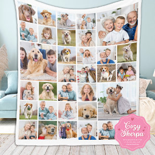 Moderne 33-Foto-Collage-Familienhaustiere-Hundebil Sherpadecke