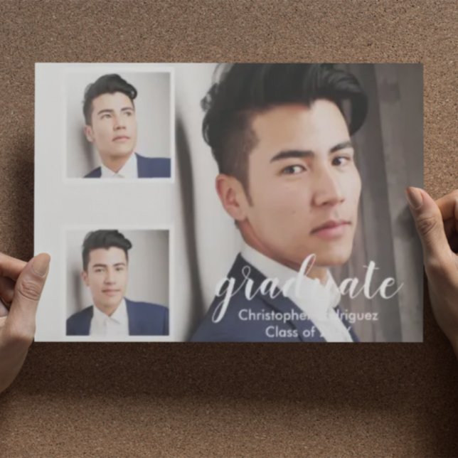 Moderne 3 Faire-part de diplôme photo (Créateur téléchargé)