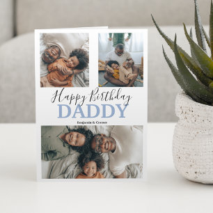 Moderne 3-Foto-Collage   Geburtstag Karte