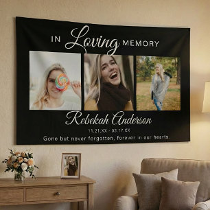 Moderne 3-Foto-Collage-Gedenkbanner Banner