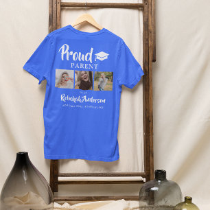Moderne 3-Foto-Collage Stolzer Elternteil T-Shirt