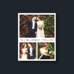 Moderne 3 Foto Collage Wedding Leinwanddruck<br><div class="desc">Moderne 3 Foto Collage Wedding Leinwand Print</div>