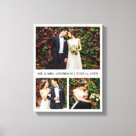 Moderne 3 Foto Collage Wedding Leinwanddruck
