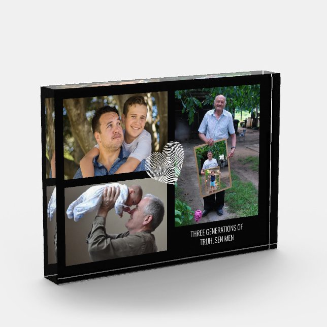 Moderne 3 FotoCollage 3 Generationen Fotoblock (Links)