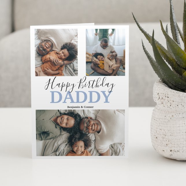 Moderne 3-FotoCollage | Geburtstag Karte (Von Creator hochgeladen)