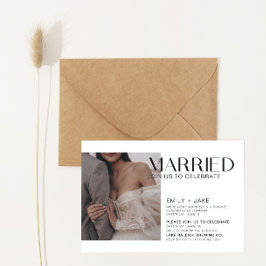 Moderne 3 Mariage photo Faire-part