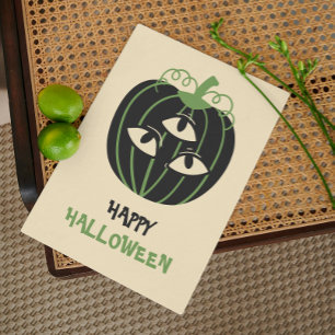 Moderne 3-Mit Augen Pumpkin glücklich Halloween Pe Karte
