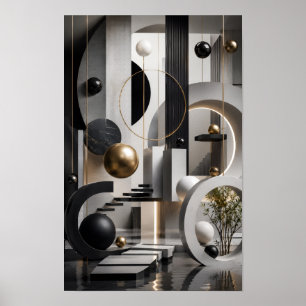 Moderne 3D-Architektur-Wandkunst Poster