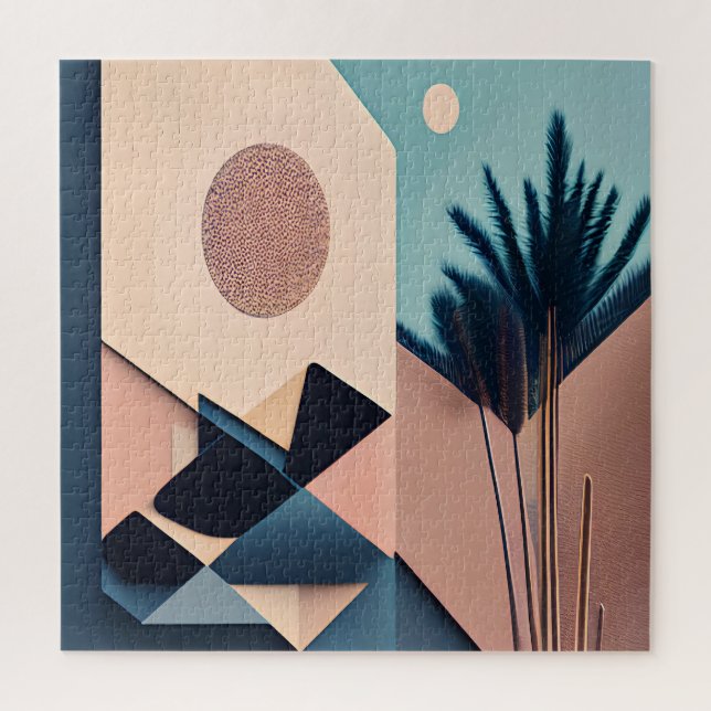 Moderne 3D Boho Minimalistische Abstrakte Kunst (Vertikal)