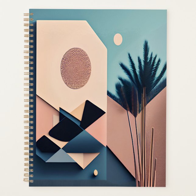 Moderne 3D Boho Minimalistische Abstrakte Kunst Planer (Vorderseite)