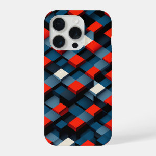 Moderne 3D-geometrische Cube-Handyhülle Abstrakte iPhone 15 Pro Hülle