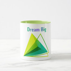 Moderne 3D-geometrische Keep Going Zwei-Töne-Tasse Tasse