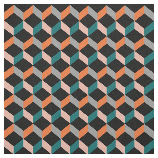 Moderne 3D-optische Illusion Gemustert Stoff (Muster)