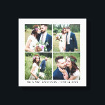 Moderne 4 Foto Collage Wedding Leinwanddruck<br><div class="desc">Moderne 4 Foto Collage Wedding Leinwand Print</div>