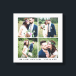 Moderne 4 Foto Collage Wedding Leinwanddruck<br><div class="desc">Moderne 4 Foto Collage Wedding Leinwand Print</div>