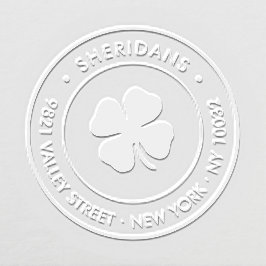 Moderne 4 Leaf Clover Family Rücksendeadresse