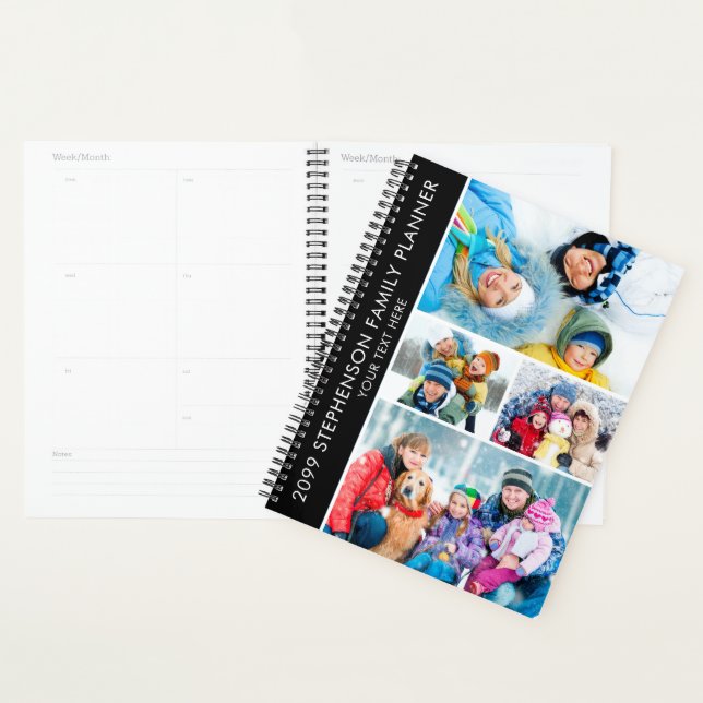 Moderne 4 Photo Collector Personnalisé Planner (Devant avec enveloppe)
