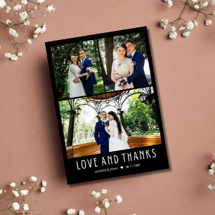 Moderne 4 Photo Mariage Merci