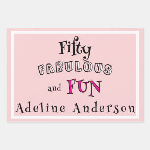 Moderne 50 rosa Geschenkpapier Flachblatt-Set aus  Set