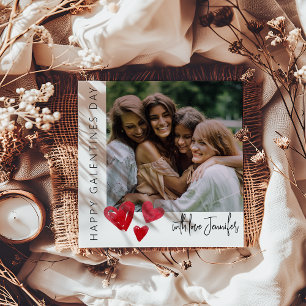 Moderne 5-Foto-Collage Galentines Day Feiertagskarte