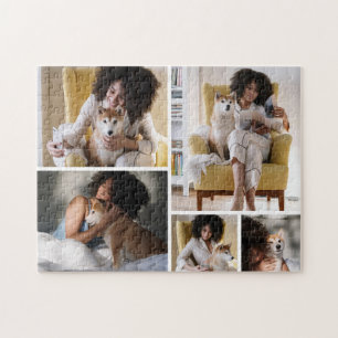 Moderne 5-Foto-Collage-Jigsaw-Puzzle