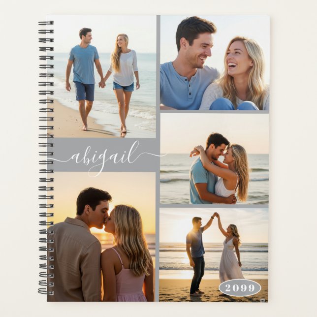Moderne 5-Fotomaterial Personalisiert Planer (Vorderseite)