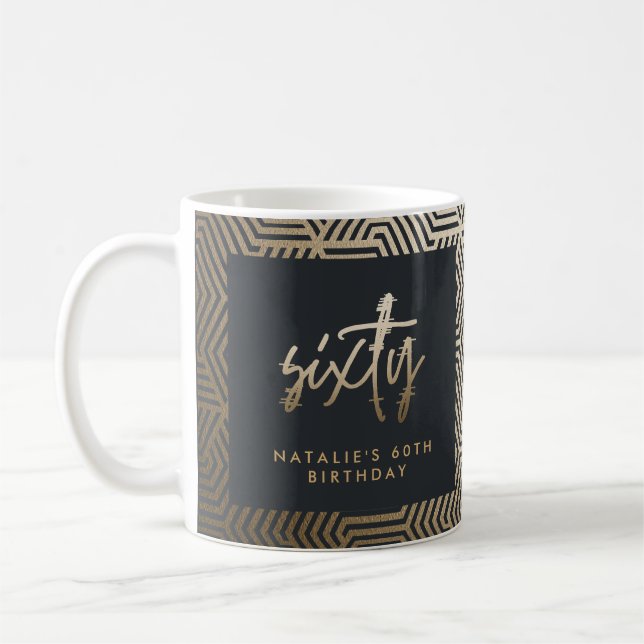 Moderne 60. Geburtstag einfach, stilvoll und elega Kaffeetasse (Links)